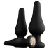 Panthra Kesia - set plug anale in silicone 3 pezzi - nero