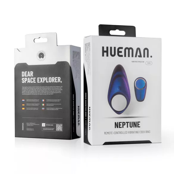 Hueman Neptune - anello fallico vibrante impermeabile - silicone viola