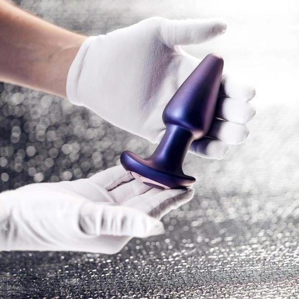 Hueman Asteroid - vibratore anale rotante con perle - silicone viola