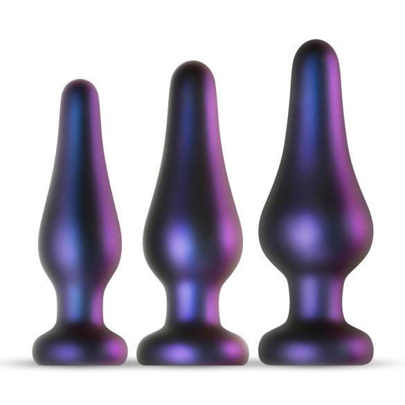 Hueman Comets - set plug anale silicone 3 pezzi - viola