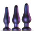 Hueman Comets - set plug anale silicone 3 pezzi - viola