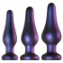 Hueman Comets - set plug anale silicone 3 pezzi - viola