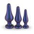 Hueman Comets - set plug anale silicone 3 pezzi - viola
