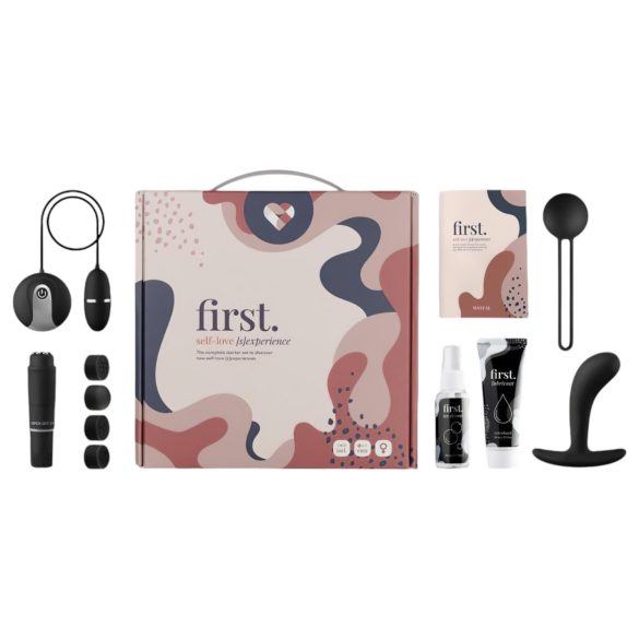 First. Kit iniziale autoamore con vibratore (6 pezzi)