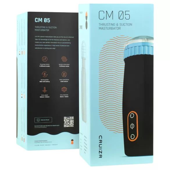 CRUIZR CM05 - masturbatore automatico spingente e succhiante - nero blu
