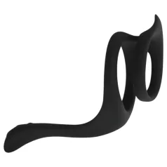   Easytoys - Anello fallico e testicolare flessibile - silicone nero