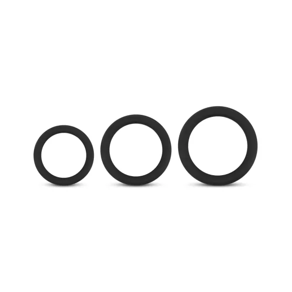 Easytoys - set di anelli fallici - 3 pezzi - silicone nero