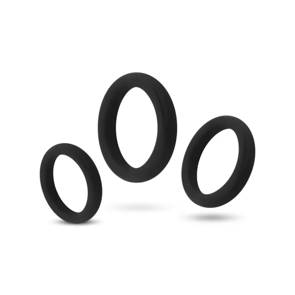Easytoys - set di anelli fallici - 3 pezzi - silicone nero