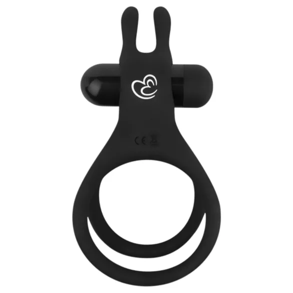 Easytoys Share Ring - anello vibrante pene e testicoli - silicone nero