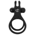 Easytoys Share Ring - anello vibrante pene e testicoli - silicone nero