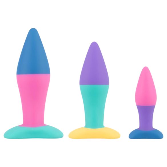 PMV20 Koda - set plug anale dilatatore - silicone colorato
