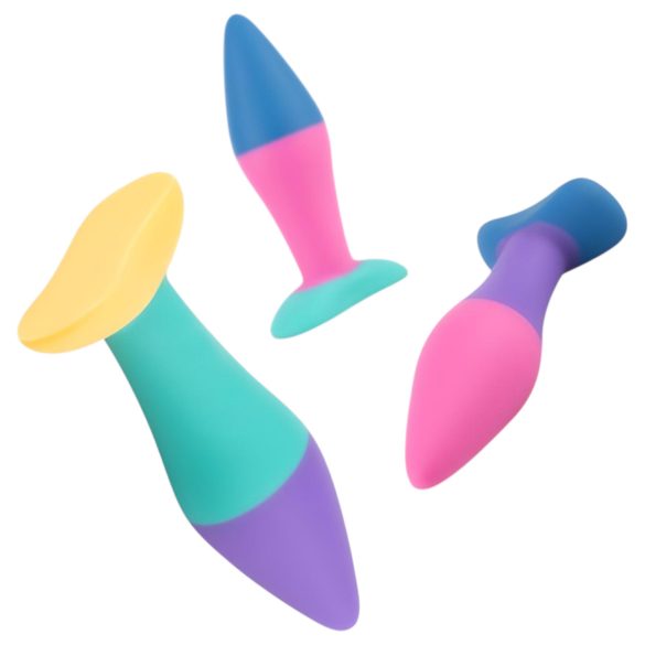 PMV20 Koda - set plug anale dilatatore - silicone colorato