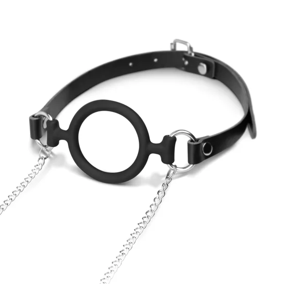 Bedroom Fantasies - bavaglio con pinze per capezzoli - argento nero