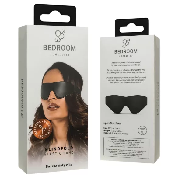 Bedroom Fantasies - maschera occhi effetto pelle nera