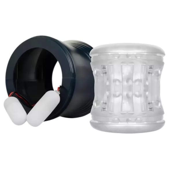 FPPR. - masturbatore doppia testa vibrante ricaricabile - silicone blu
