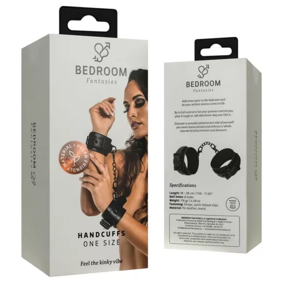 Bedroom Fantasies - manette da polso con catena - nero