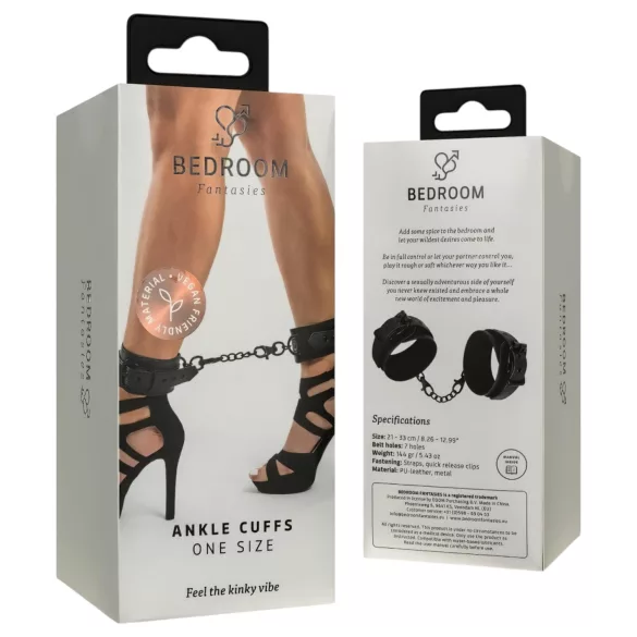 Bedroom Fantasies - manette caviglia con catena - nero