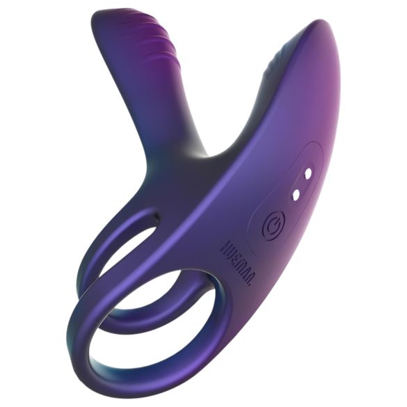 Hueman Infinity Ignite - anello vibrante per pene e testicoli - silicone viola