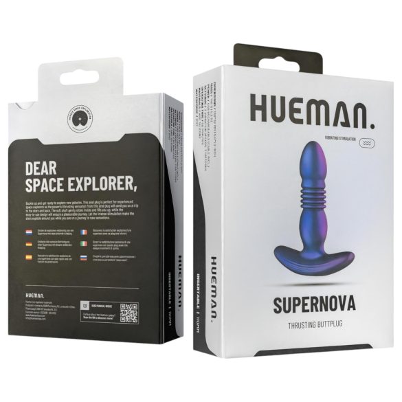 Hueman Supernova - vibratore anale con spinta - silicone viola
