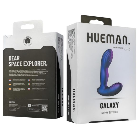 Hueman Galaxy - vibratore anale pulsante - silicone viola
