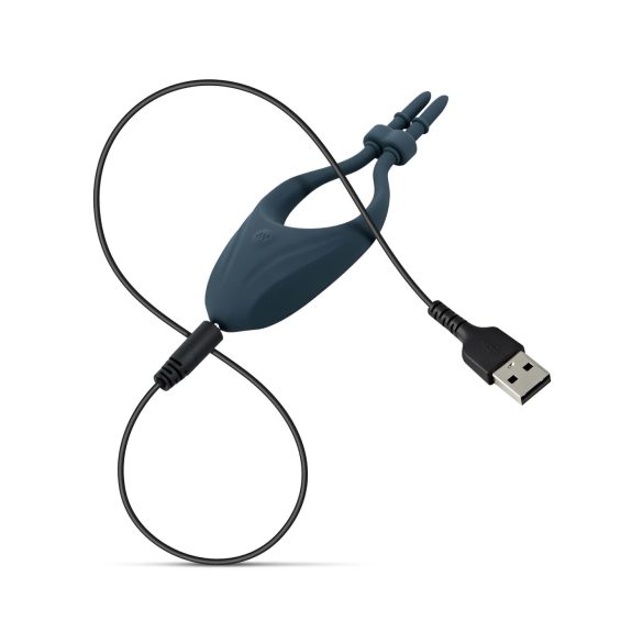 Boners - anello fallico vibrante regolabile - silicone blu