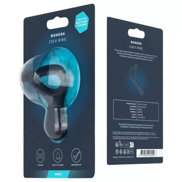 Boners - anello fallico in silicone - grigio