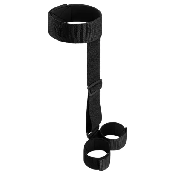 Bedroom Fantasies - set collare e polsiere morbido - nero