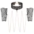 Rosy Gold - set collare e polsiere - nero