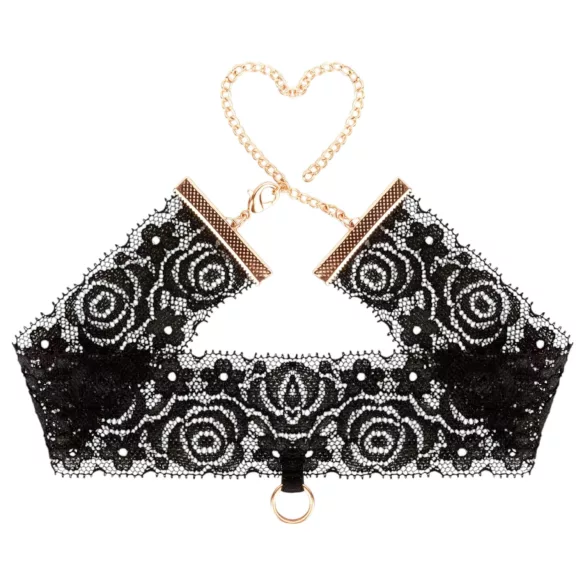 Rosy Gold - set collare e polsiere - nero