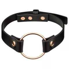  Rosy Gold - collare regolabile - pelle sintetica nera e oro rosa