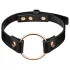 Rosy Gold - collare regolabile - pelle sintetica nera e oro rosa