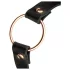 Rosy Gold - collare regolabile - pelle sintetica nera e oro rosa