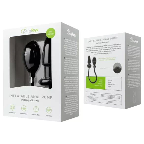EasyToys - plug anale gonfiabile - silicone nero