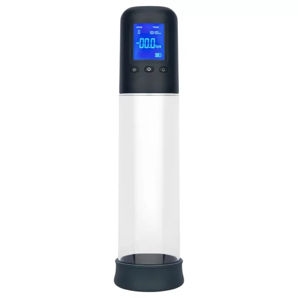 Boners - pompa per il pene automatica LCD - trasparente e nera