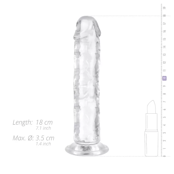 EasyToys - dildo realistico - gel trasparente 16cm
