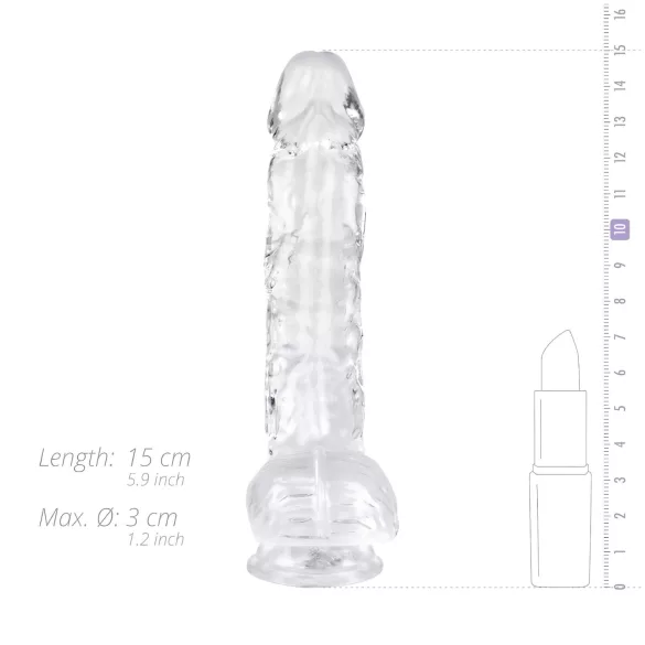 EasyToys - dildo realistico con testicoli - 13,5cm trasparente