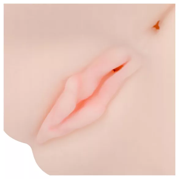 FWB - masturbatore vaginale e anale con vibrazione - silicone color carne