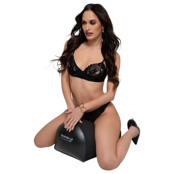 Bedroom Fantasies - cuscino sessuale gonfiabile con supporto vibratore - nero