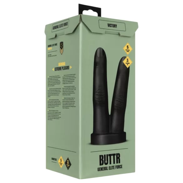 BUTTR Victory - dildo anale doppio dito - nero