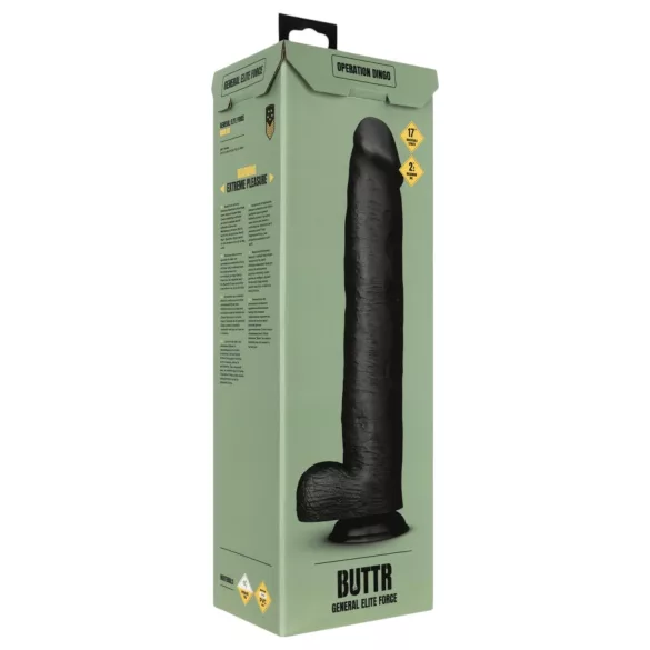 BUTTR - dildo realistico gigante - 43 cm - nero
