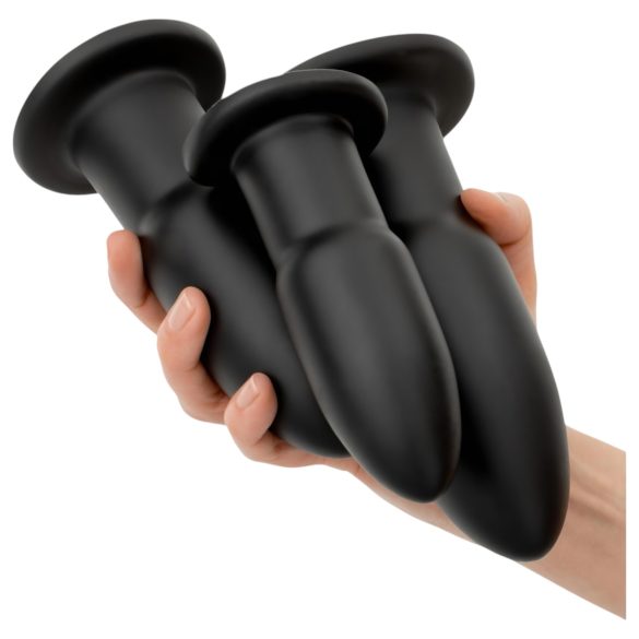 BUTTR - set plug anale - allenamento anale - silicone nero