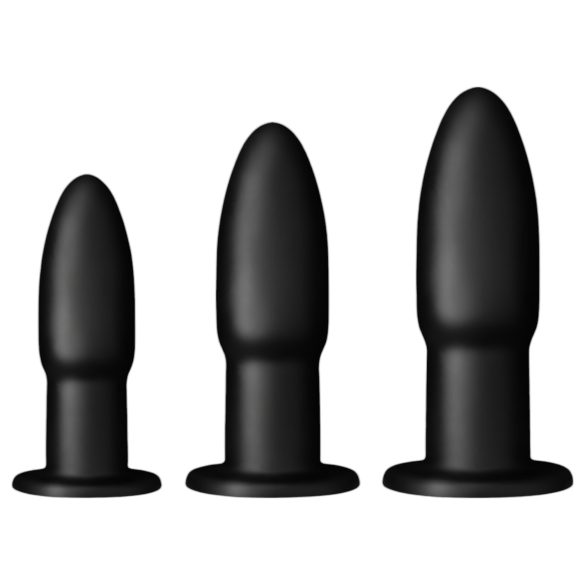 BUTTR - set plug anale - allenamento anale - silicone nero