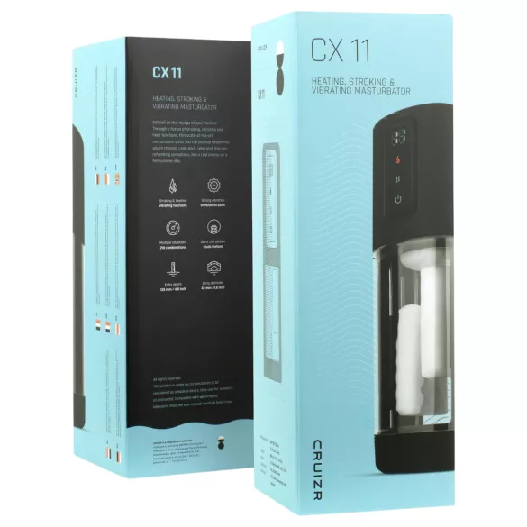 CRUIZR CX11 - masturbatore riscaldante a pressione - nero