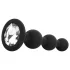 EasyToys - plug anale con perle - silicone nero