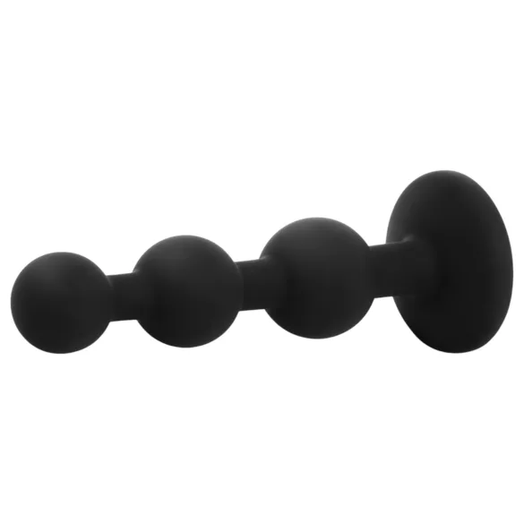 EasyToys - plug anale con perle - silicone nero