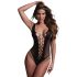 Christine - Body in rete con scollo profondo - Nero - Taglie XS-XL