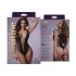 Christine - Body in rete con scollo profondo - Nero - Taglie XS-XL