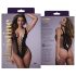 Christine - Body in rete con scollo profondo - Nero - Taglie XS-XL
