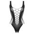 Christine - Body in rete con scollo profondo - Nero - Taglie XS-XL