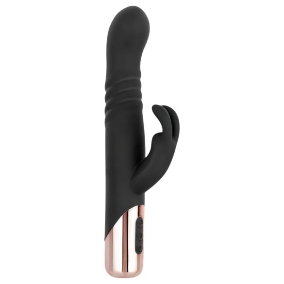 Rosy Gold - vibratore rabbit con braccio clitorideo - nero